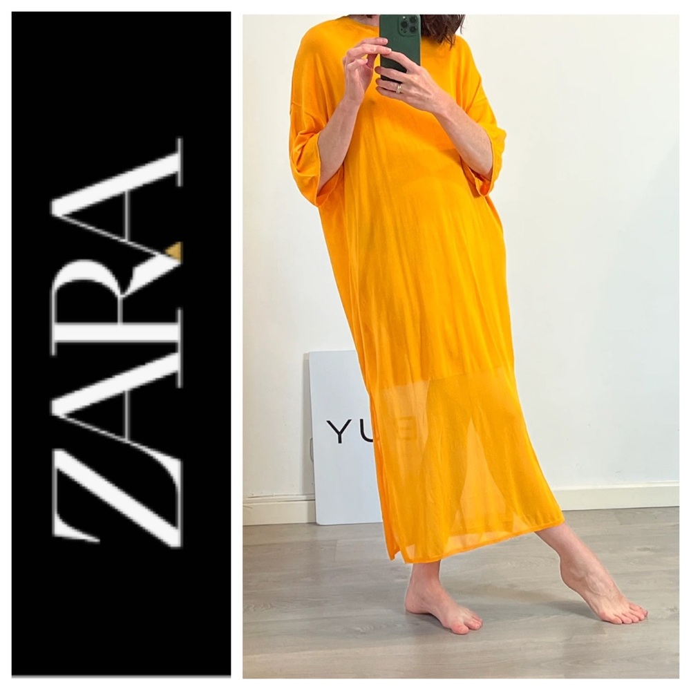 Zara Knit Crewneck Tunic Dress